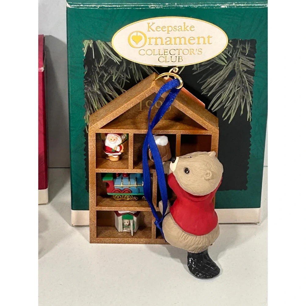 Hallmark Keepsake Ornament Lot 1990-1994 Miniature Five Tiny Favorites ASAP Bear